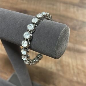 Elegant Silver Crystal Bracelet